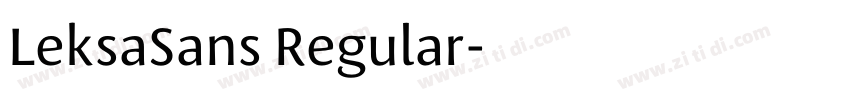 LeksaSans Regular字体转换